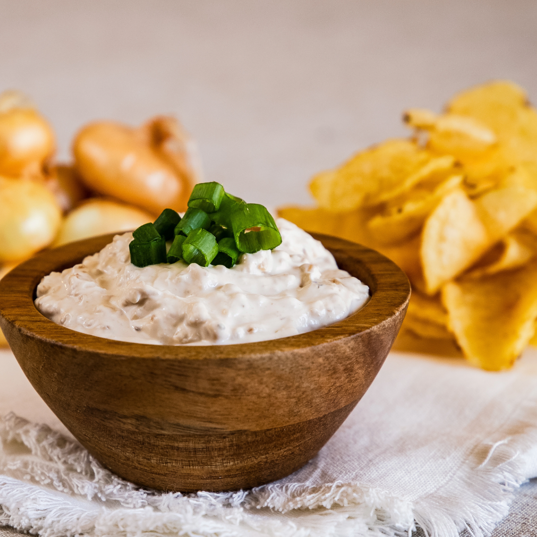 Loaded Baked Potato Dip with Homemade Potato Chips | Idaho Preferred