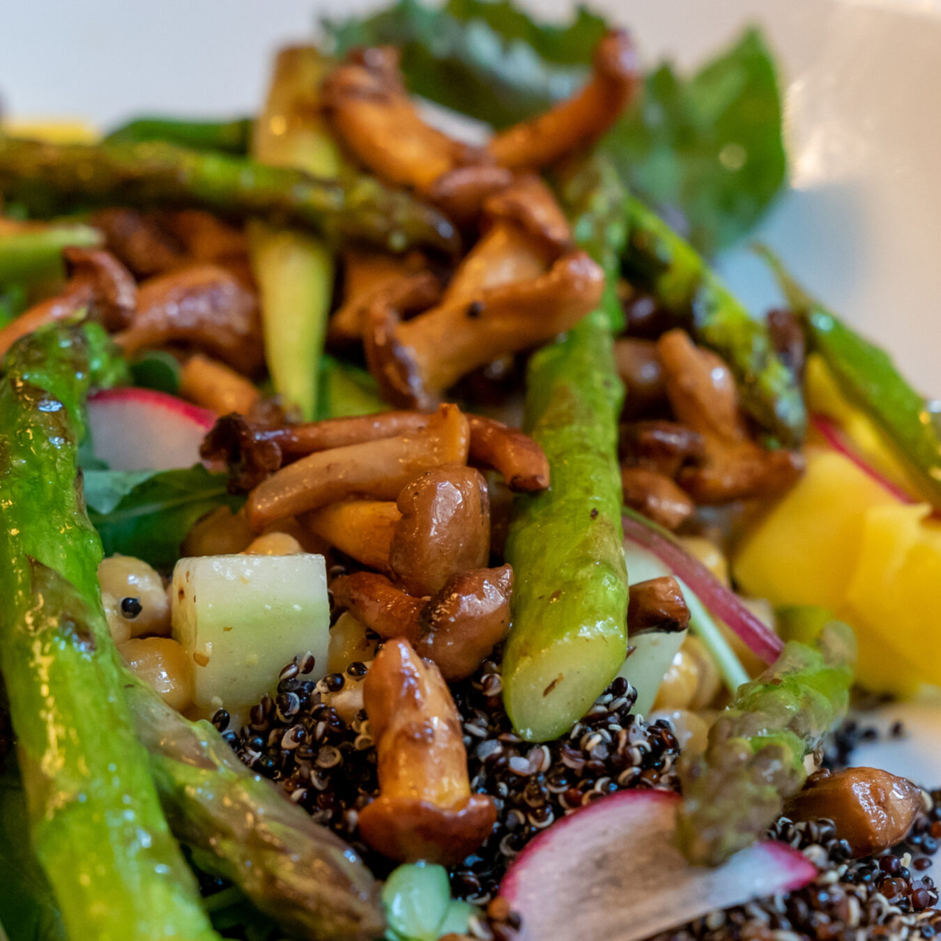 Quinoa, Asparagus, and Mushroom Salad with Feta Idaho Preferred