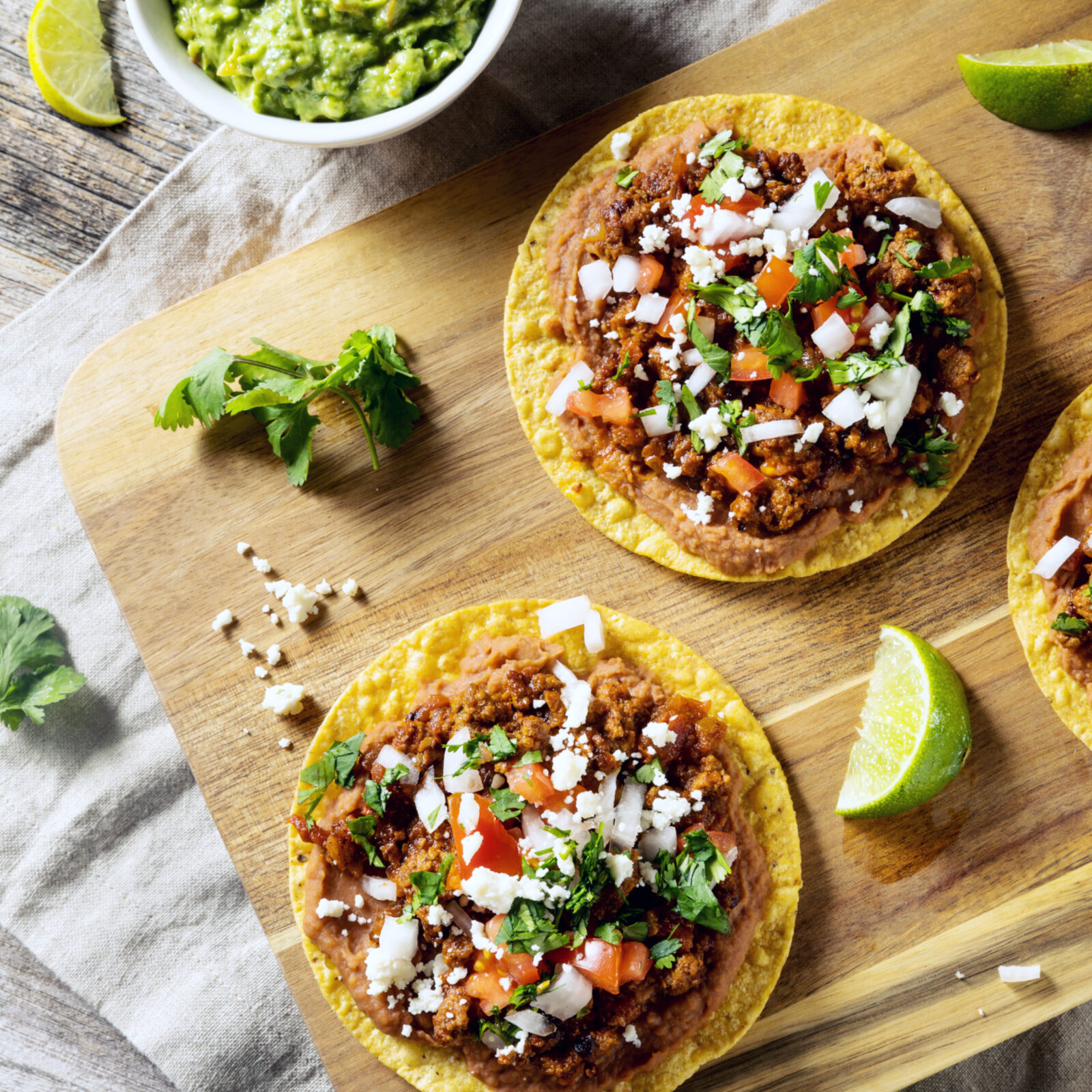 Turkey Tostada with Refried Lentils | Idaho Preferred