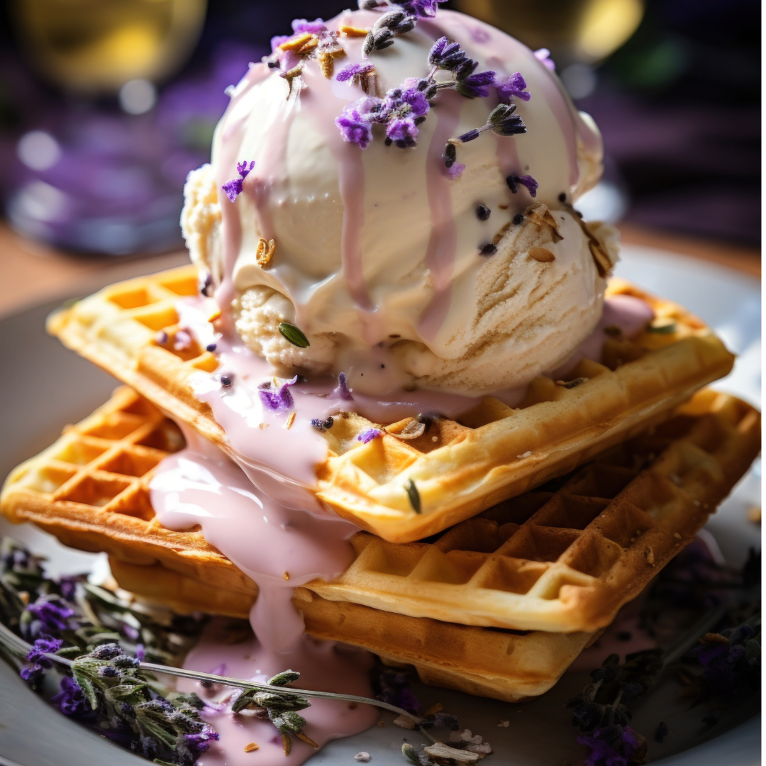 Idaho Lavender Ice Cream & Waffles | Idaho Preferred